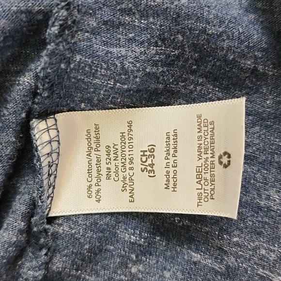 George variegated dark blue vneck tshirt Size Small (34-36) - Picture 3 of 4